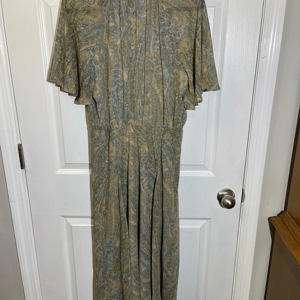Lauren Ralph Lauren Women's Paisley Georgette Tie-Neck Dress~ NWT! - Picture 12 of 14